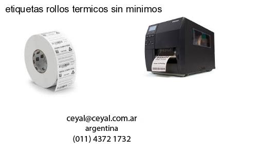 etiquetas rollos termicos sin minimos