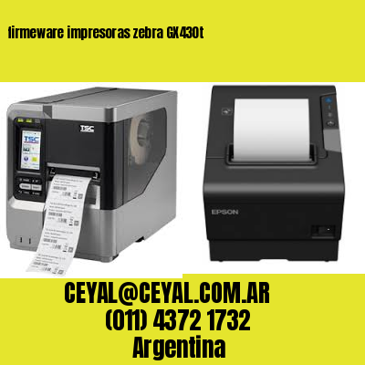 firmeware impresoras zebra GX430t