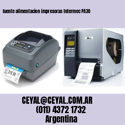 fuente alimentacion impresoras Intermec PA30