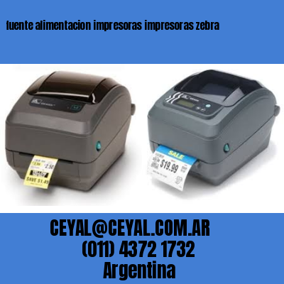 fuente alimentacion impresoras impresoras zebra