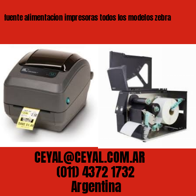 fuente alimentacion impresoras todos los modelos zebra