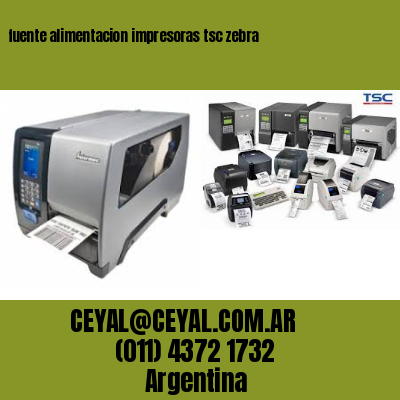 fuente alimentacion impresoras tsc zebra