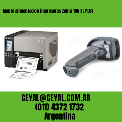 fuente alimentacion impresoras zebra 105 SL PLUS