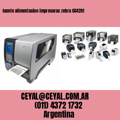 fuente alimentacion impresoras zebra GC420t
