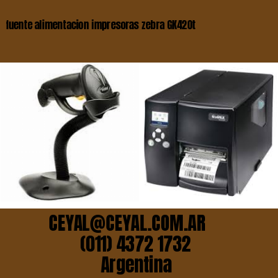 fuente alimentacion impresoras zebra GK420t