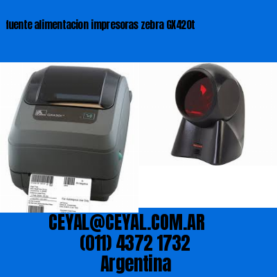 fuente alimentacion impresoras zebra GX420t