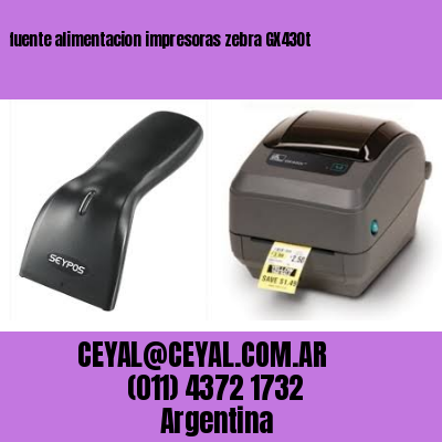 fuente alimentacion impresoras zebra GX430t