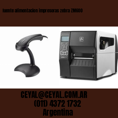 fuente alimentacion impresoras zebra ZM600
