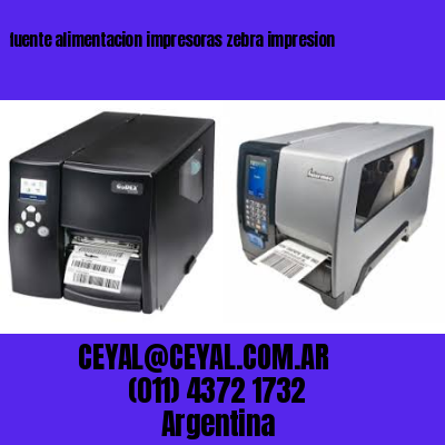 fuente alimentacion impresoras zebra impresion