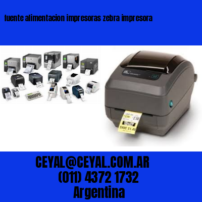 fuente alimentacion impresoras zebra impresora