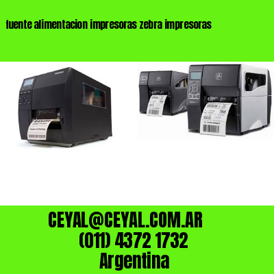 fuente alimentacion impresoras zebra impresoras
