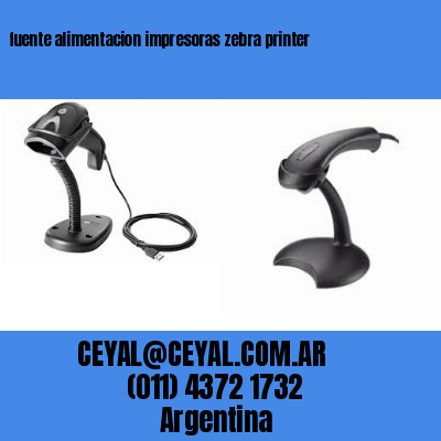fuente alimentacion impresoras zebra printer
