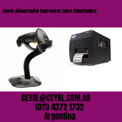 fuente alimentacion impresoras zebra ticketeadora