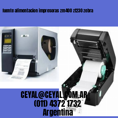 fuente alimentacion impresoras zm400 zt230 zebra