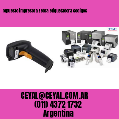 repuesto impresora zebra etiquetadora codigos