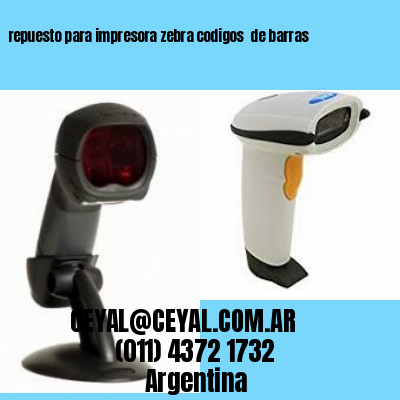 repuesto para impresora zebra codigos  de barras