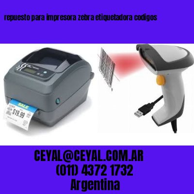repuesto para impresora zebra etiquetadora codigos