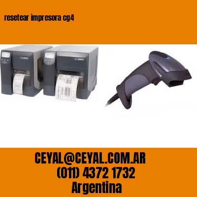 resetear impresora cg4