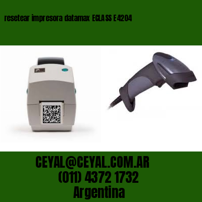 resetear impresora datamax ECLASS E4204