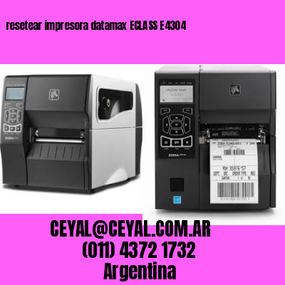 resetear impresora datamax ECLASS E4304