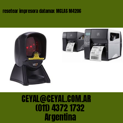 resetear impresora datamax MCLAS M4206