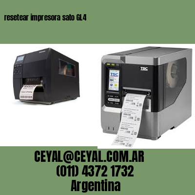 resetear impresora sato GL4