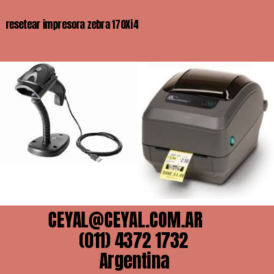 resetear impresora zebra 170Xi4