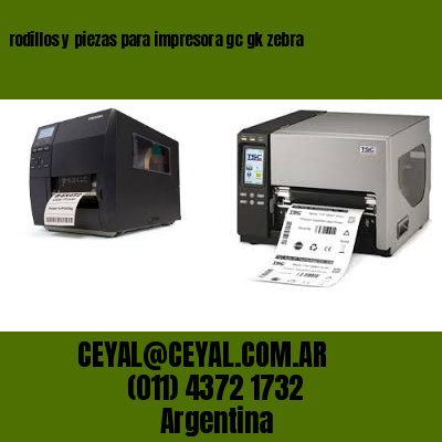 rodillos y piezas para impresora gc gk zebra