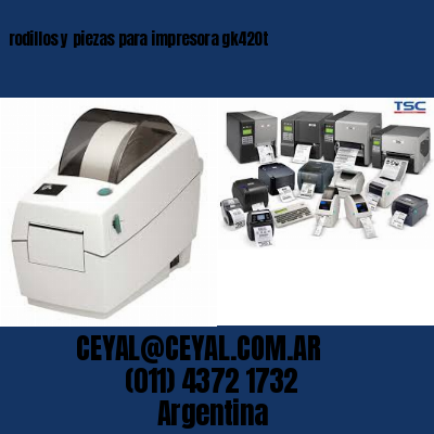 rodillos y piezas para impresora gk420t