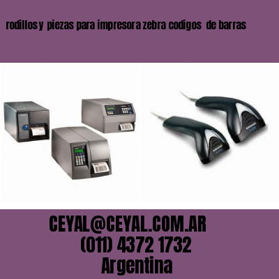 rodillos y piezas para impresora zebra codigos  de barras