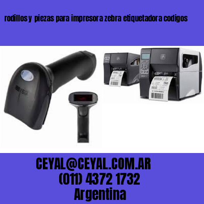 rodillos y piezas para impresora zebra etiquetadora codigos