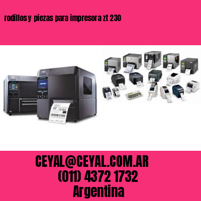 rodillos y piezas para impresora zt 230