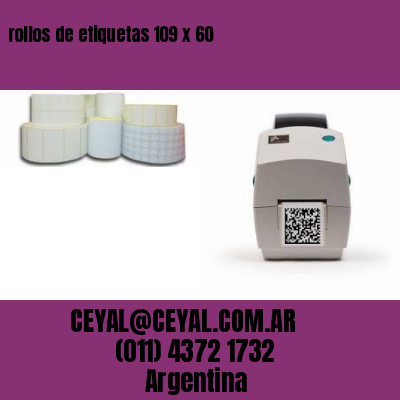 rollos de etiquetas 109 x 60