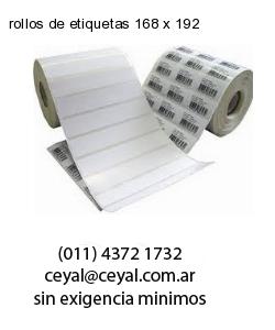 rollos de etiquetas 168 x 192