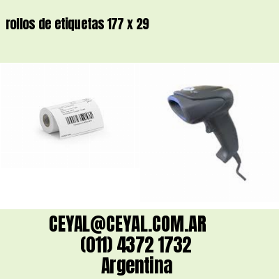 rollos de etiquetas 177 x 29