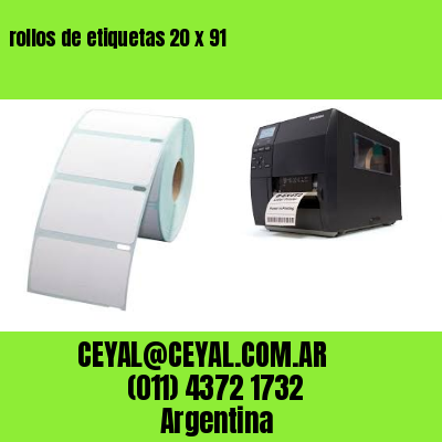 rollos de etiquetas 20 x 91