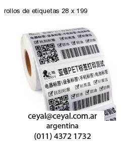 rollos de etiquetas 28 x 199