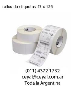 rollos de etiquetas 47 x 136