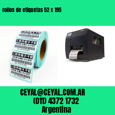 rollos de etiquetas 52 x 195