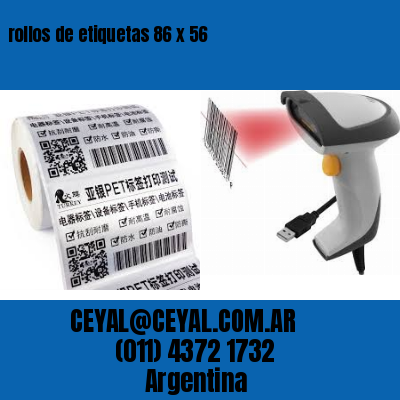 rollos de etiquetas 86 x 56