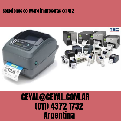 soluciones software impresoras cg 412