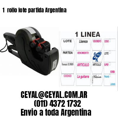 1 	rollo lote partida Argentina