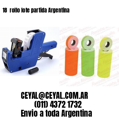 18 	rollo lote partida Argentina