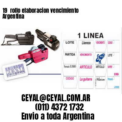 19 	rollo elaboracion vencimiento Argentina