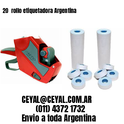 20 	rollo etiquetadora Argentina