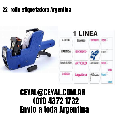22 	rollo etiquetadora Argentina