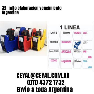 32 	rollo elaboracion vencimiento Argentina