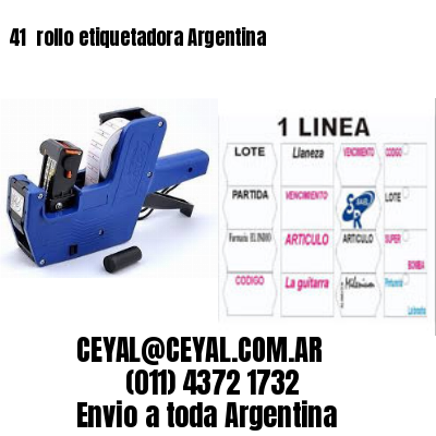 41 	rollo etiquetadora Argentina