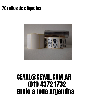 70 rollos de etiquetas