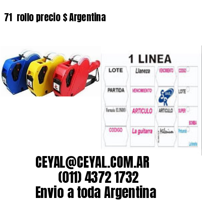 71 	rollo precio $ Argentina